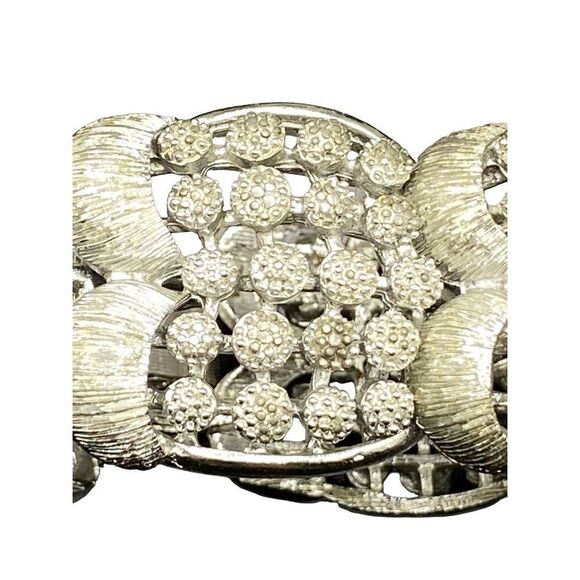 Vintage Pegasus Coro Silver Tone Panel Link Bracelet, Panel Link Bracelet, Silve - Picture 5 of 8
